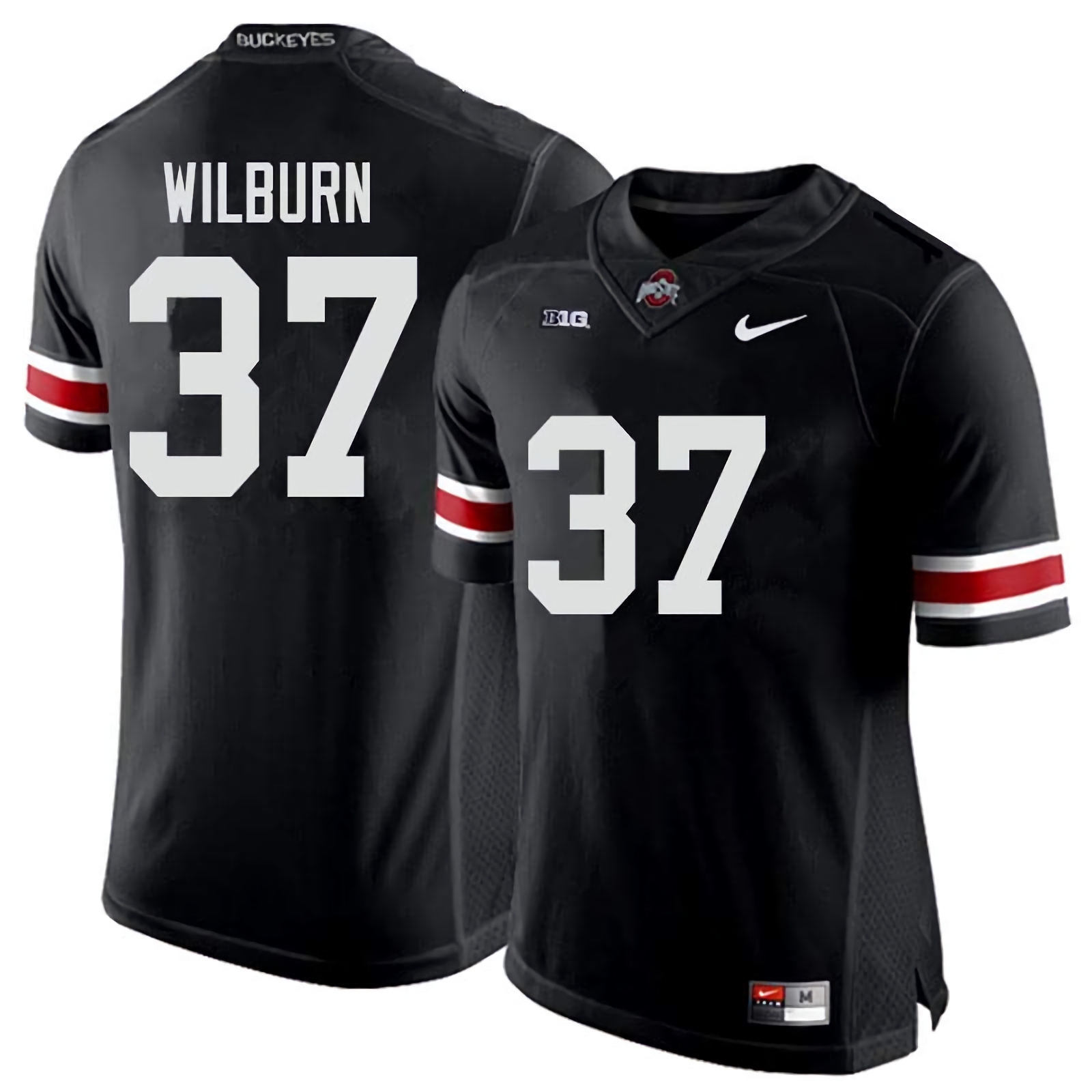 Trayvon Wilburn Ohio State Buckeyes Men's NCAA #37 Nike Black College Stitched Football Jersey MYT7456KJ